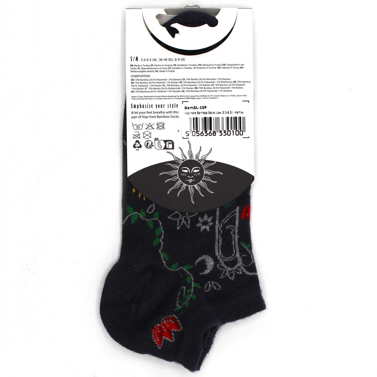 Hamsa Socks Low M/L 7.5 - 11.5 - Hamsa - SHAMTAM.COM