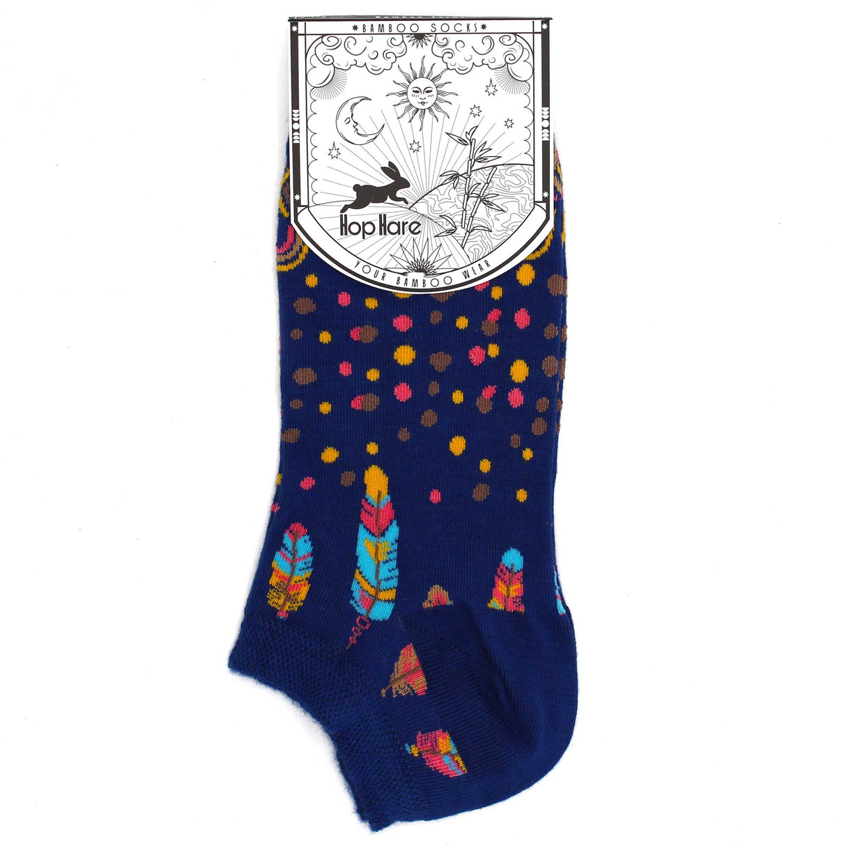 Indian Socks Low M/L 7.5 - 11.5 - Indian Feathers - SHAMTAM.COM