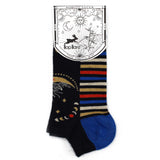 Bamboo Socks Low M/L 7.5 - 11.5 - Lunar Phases - SHAMTAM.COM