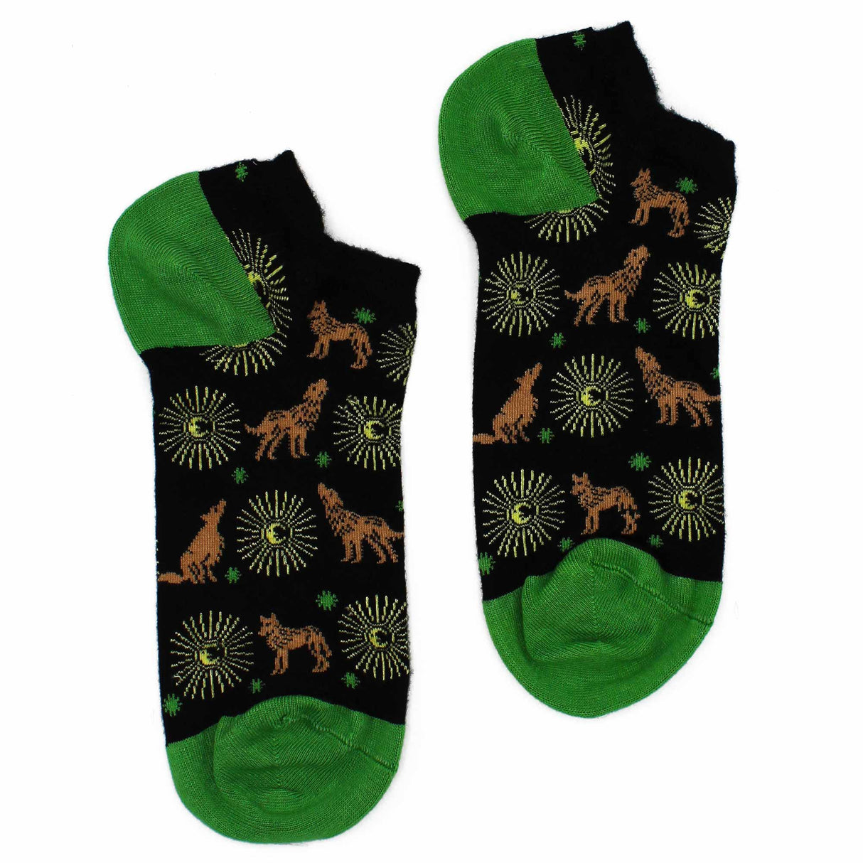 Bamboo Socks Low M/L 7.5 - 11.5 - Moonlight Wolfs - SHAMTAM.COM