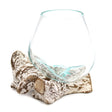 Glass Bowl on Driftwood Molten Glass - SHAMTAM.COM