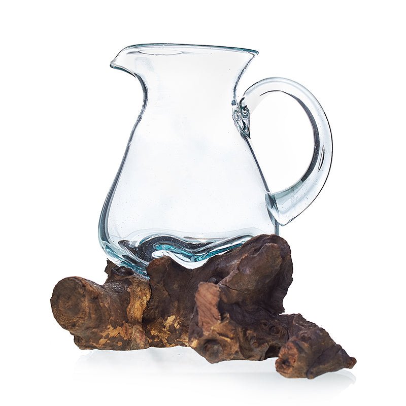 Water Jug on Driftwood Molten Glass - SHAMTAM.COM