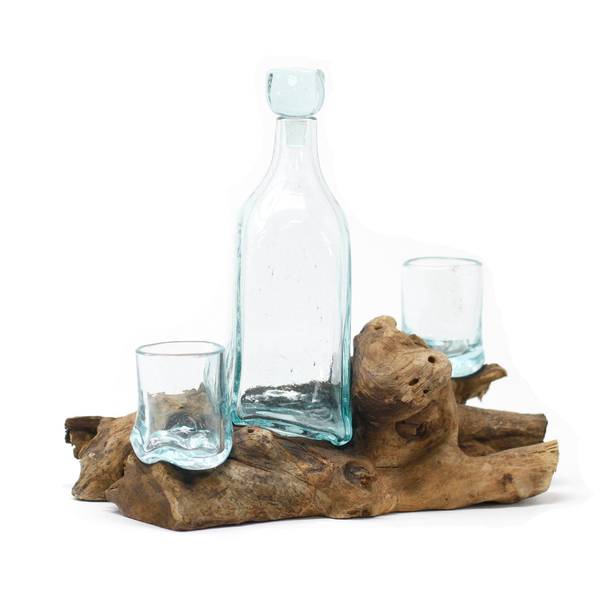 Whisky Set on Driftwood Molten Glass - SHAMTAM.COM