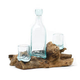 Whisky Set on Driftwood Molten Glass - SHAMTAM.COM