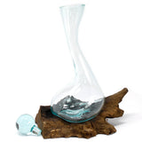 Wine Decanter on Driftwood Molten Glass - SHAMTAM.COM