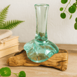 Molten Glass Small Flower Vase on Wood - SHAMTAM.COM