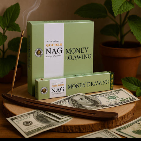 Money Drawing Incense Sticks 15g Golden Nag - SHAMTAM.COM