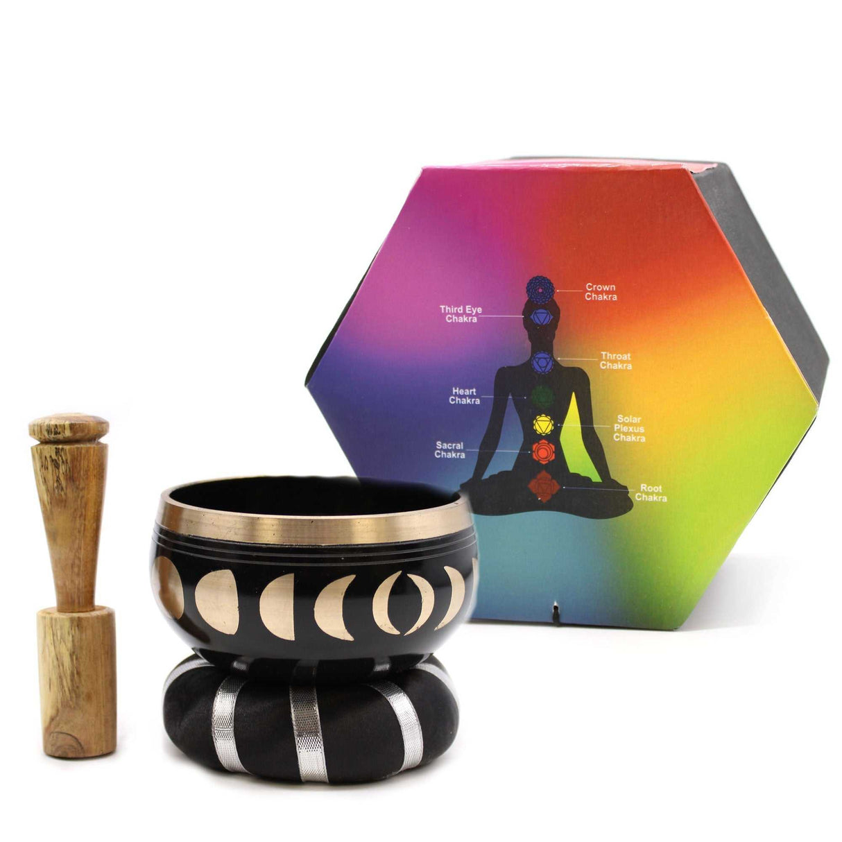 Singing Bowl Set - Moon Phase Black 10.7cm - SHAMTAM.COM