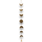 Handcrafted Brass Moon Phases Wind Chime with Soothing Bell - Bohemian Home Decor - SHAMTAM.COM