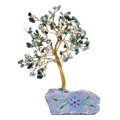 Moss Agate Tree - 160 Gemstone Crystals - SHAMTAM.COM