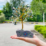 Moss Agate Tree - 160 Gemstone Crystals - SHAMTAM.COM