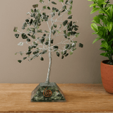 Moss Agate Crystal Tree Orgonite Base 160 Gemstones - SHAMTAM.COM