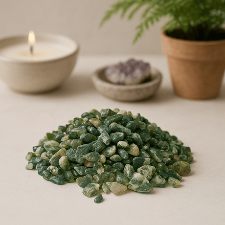 Moss Agate Gemstone Chips Bulk 1kg - SHAMTAM.COM