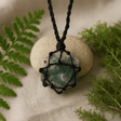 Moss Agate Hexagon Pendant Necklace - SHAMTAM.COM
