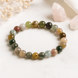 Moss Agate Power Bracelet 8mm Beads - SHAMTAM.COM