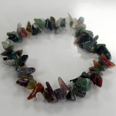 Moss Agate Stretch Bracelet Chip Beads - SHAMTAM.COM