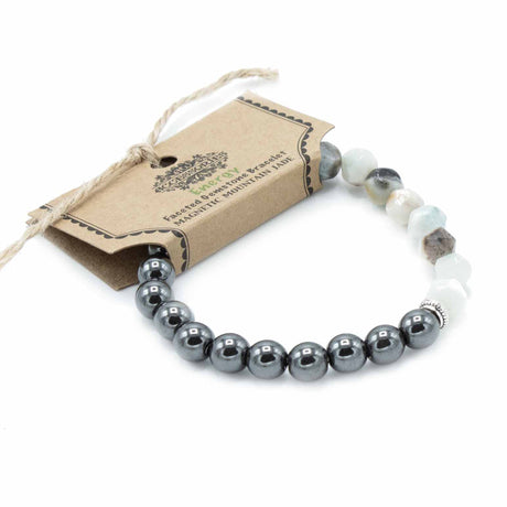 Mountain Jade Bracelet Faceted Magnetic Gemstone - SHAMTAM.COM