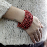 Multi - Bead Bangle Wooden Clasp - Assorted Colours - SHAMTAM.COM