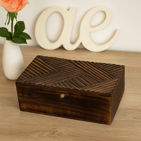 Multipurpose Storage Box Vintage Antique Lines 22x12x10cm - SHAMTAM.COM