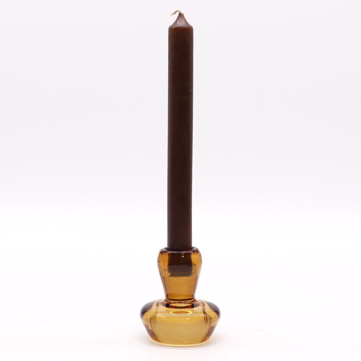 Mushroom Flip Dinner Candle / Tealight Holder - Antique Amber (2 pcs) - SHAMTAM.COM