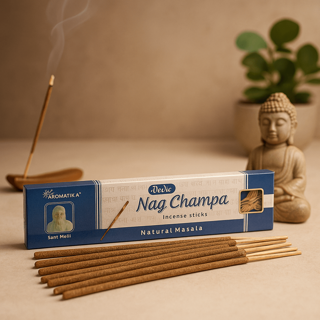 Nag Champa Incense Sticks 12 Sticks Vedic - SHAMTAM.COM