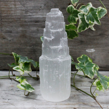 Natiural Selenite Tower - 15 cm - SHAMTAM.COM