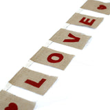 Bunting I LOVE YOU (large with hearts) - SHAMTAM.COM