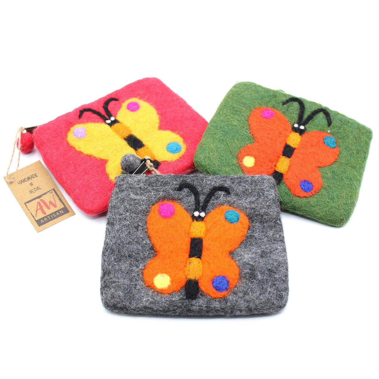 Zip Pouch (asst) - Big Butterfly - SHAMTAM.COM