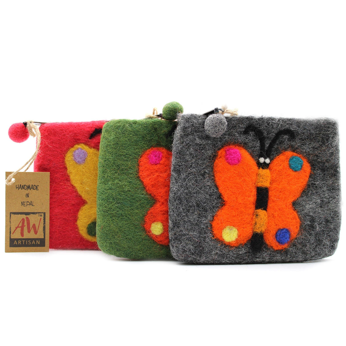 Zip Pouch (asst) - Big Butterfly - SHAMTAM.COM