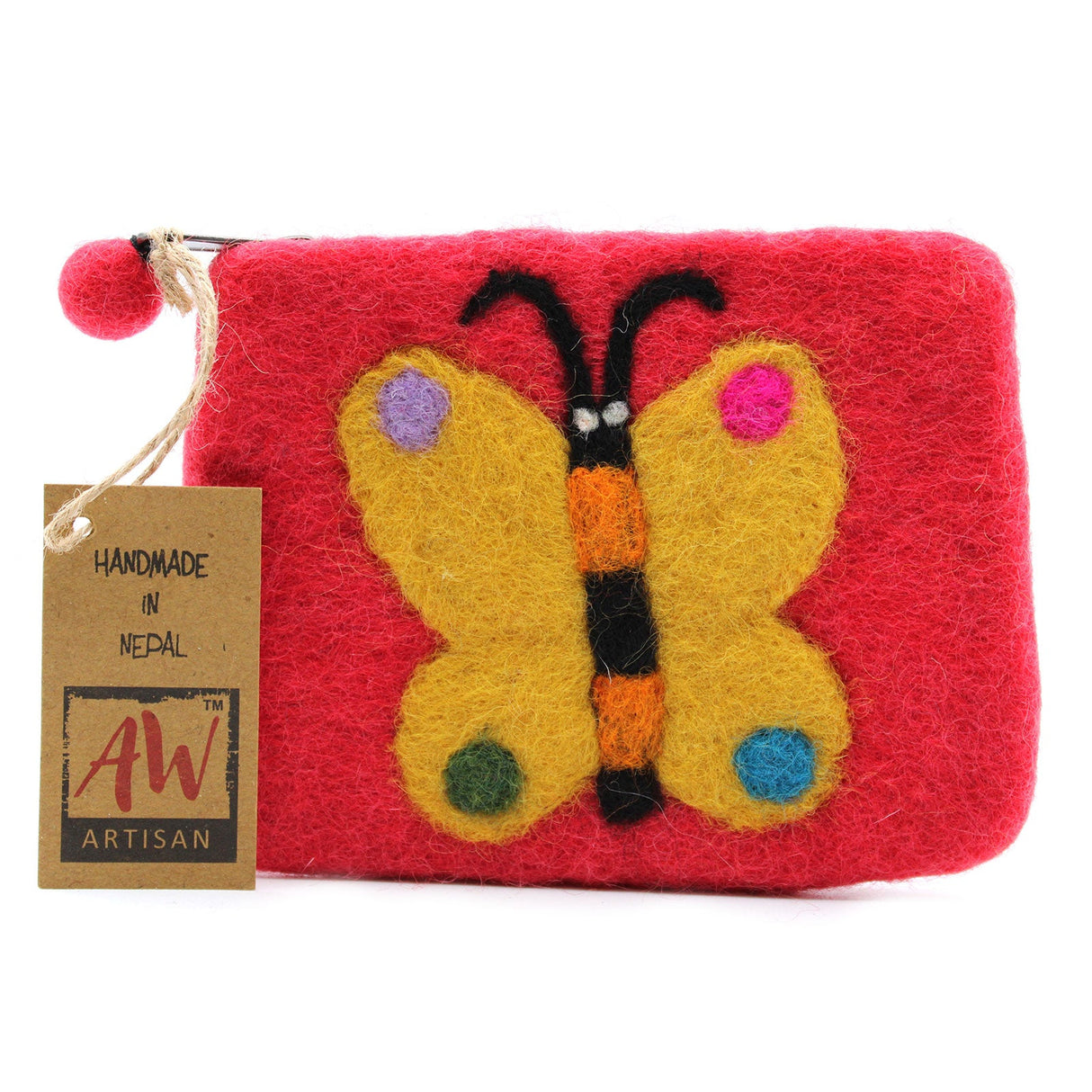 Zip Pouch (asst) - Big Butterfly - SHAMTAM.COM