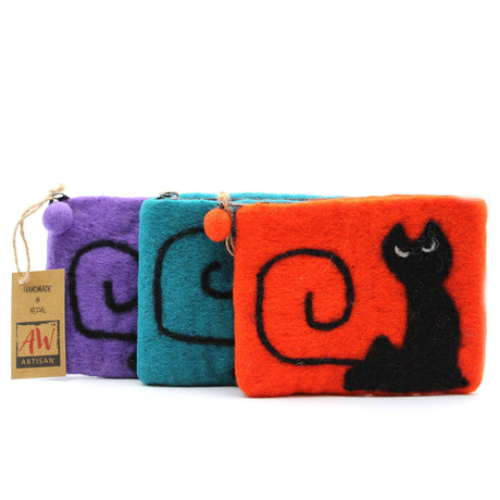 Zip Pouch (asst) - Black Cat - SHAMTAM.COM