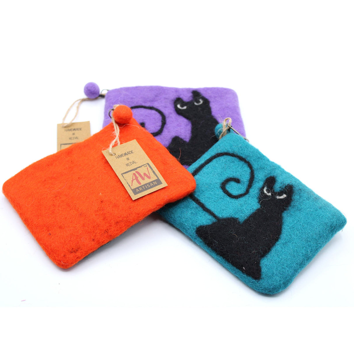 Zip Pouch (asst) - Black Cat - SHAMTAM.COM