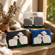 Natural Felt Zipper Pouches - Countryside Classic Sheep — styled in a warm, naturally lit interior