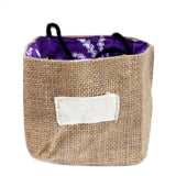 Natural Jute Cotton Gift Bag - Lavender Lining - Medium - SHAMTAM.COM