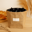Natural Jute Gift Bag Large Black Cotton Lining - SHAMTAM.COM
