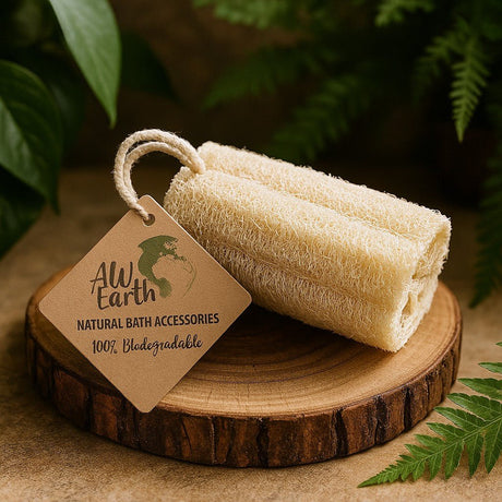Natural Loofah Scrubber With Rope - 5 Inch - SHAMTAM.COM