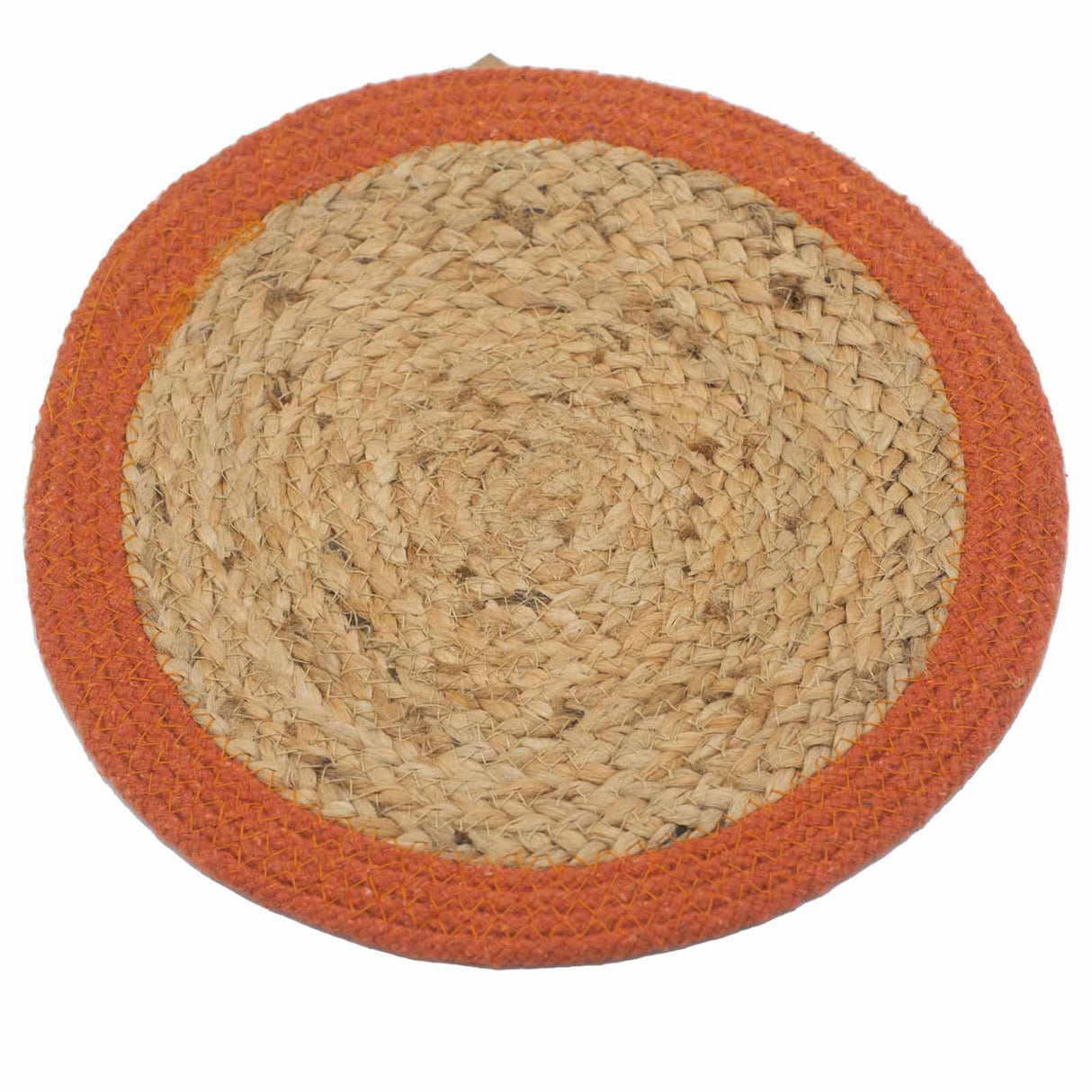 Natural Place Mat - Jute & Cotton 30cm - Clay Border - SHAMTAM.COM