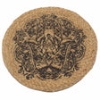 Natural Place Mat - Jute - Hamsa Print - SHAMTAM.COM