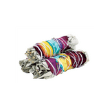 Natural Rose Petal Sage Smudge Stick - 10 cm Aromatic Cleansing Tool - SHAMTAM.COM