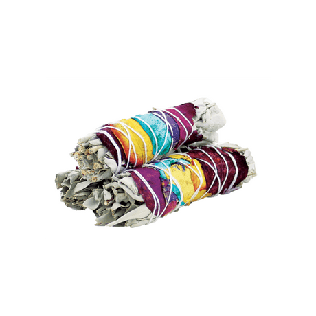 Natural Rose Petal Sage Smudge Stick - 10 cm Aromatic Cleansing Tool - SHAMTAM.COM