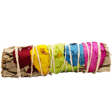 Natural Rose Petal Sage Smudge Stick - 10 cm Aromatic Cleansing Tool - SHAMTAM.COM