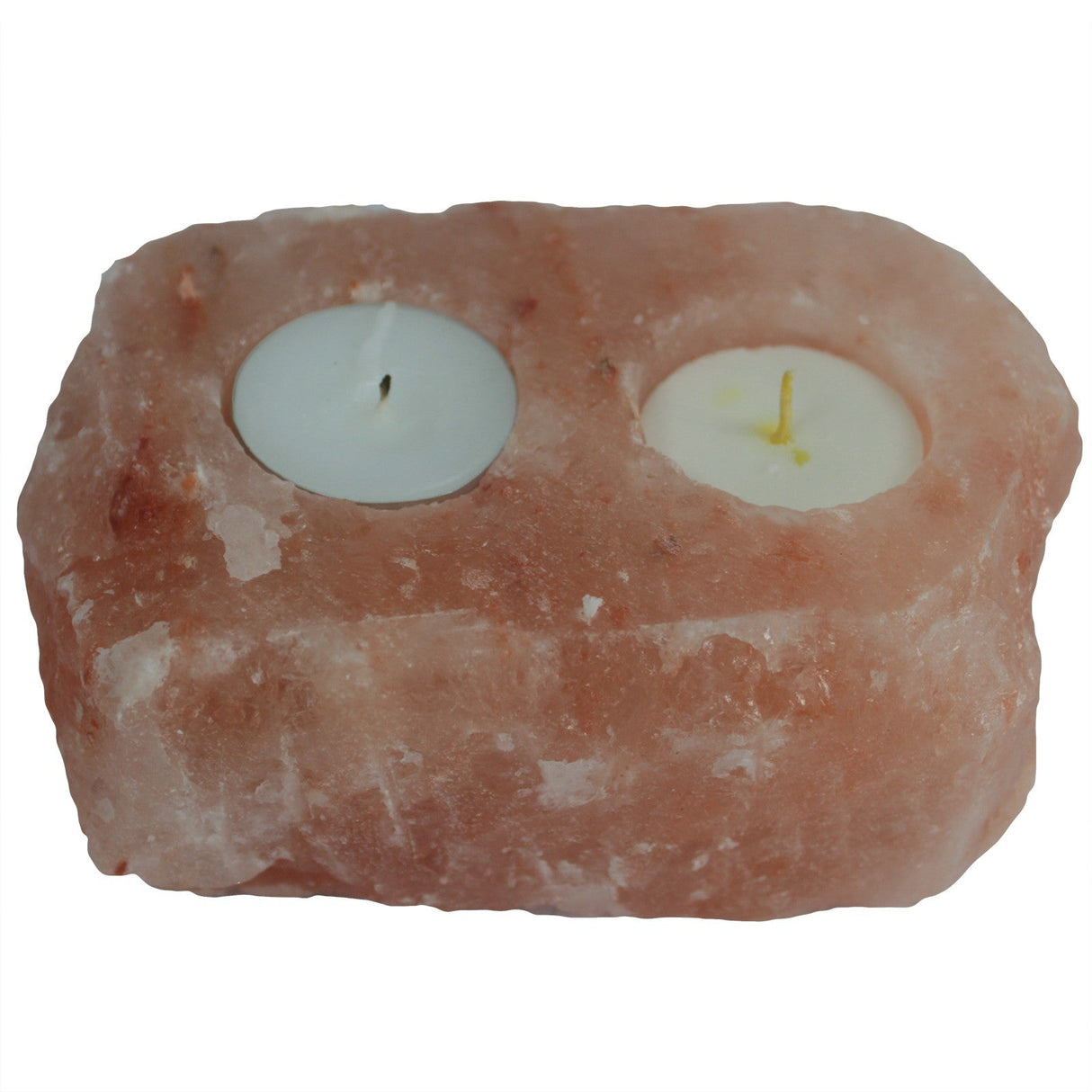 Natural Salt Candle Holder - 2 holes - SHAMTAM.COM