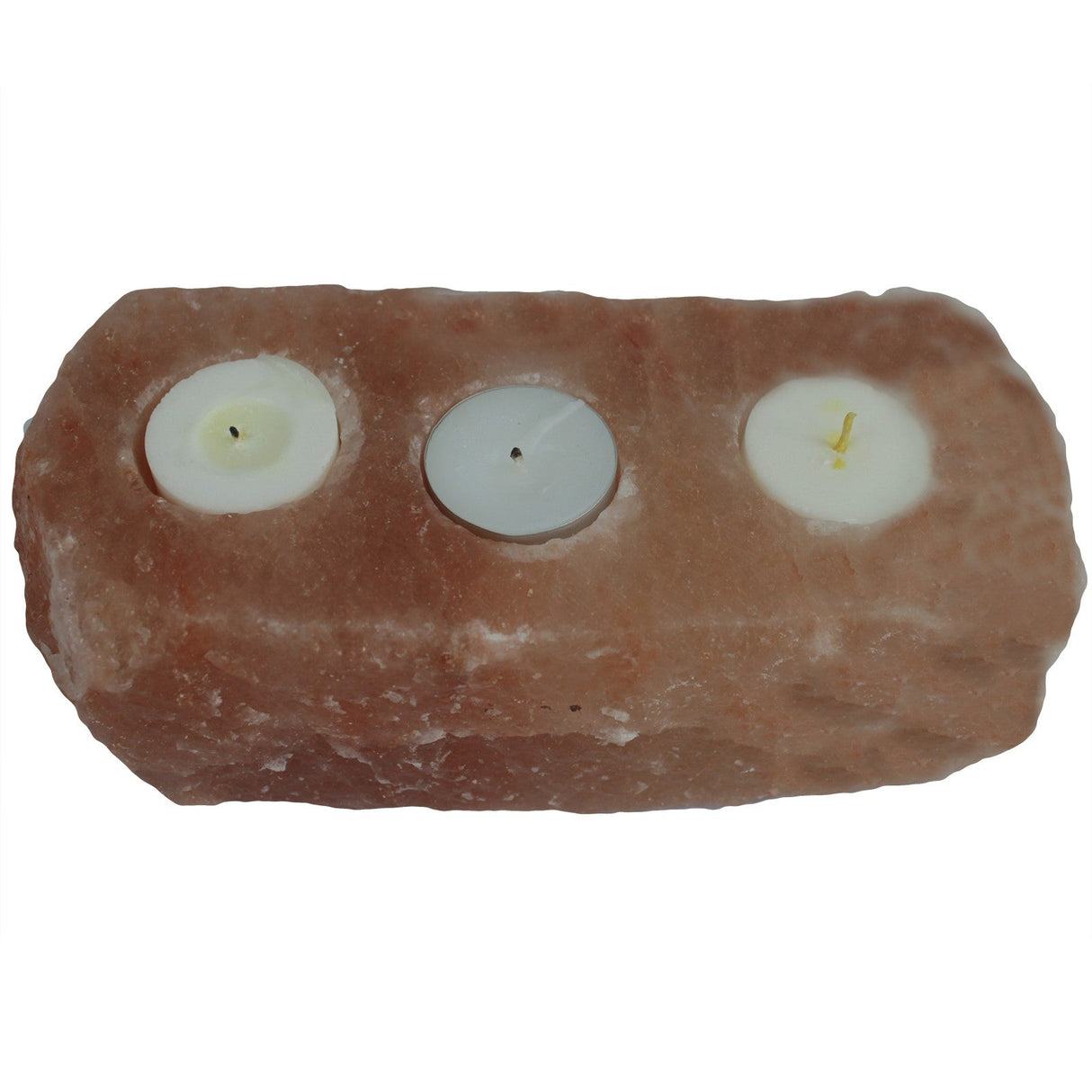 Natural Salt Candle Holder - 3 holes - SHAMTAM.COM