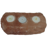 Natural Salt Candle Holder - 3 holes - SHAMTAM.COM