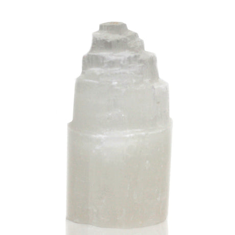 Natural Selenite Lamp - Tower 15 cm - SHAMTAM.COM