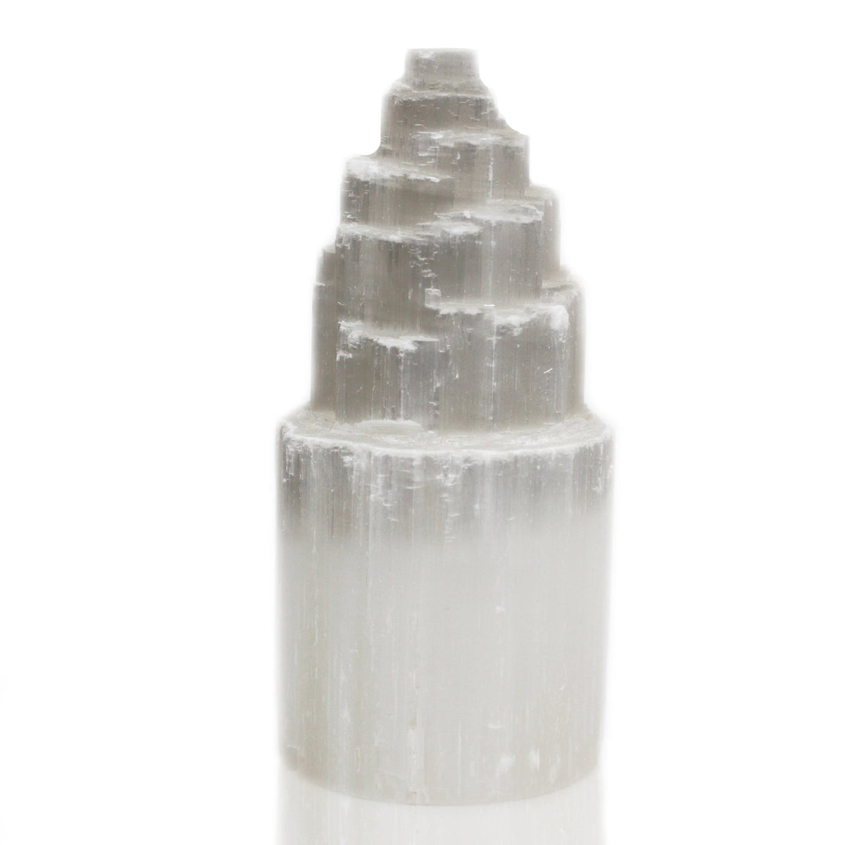 Natural Selenite Lamp - Tower 20 cm - SHAMTAM.COM