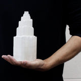 Natural Selenite Lamp - Tower 20 cm - SHAMTAM.COM