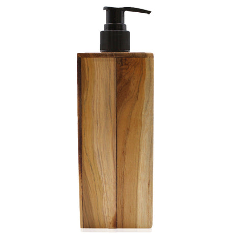 Natural Teakwood Soap Dispenser - Square - SHAMTAM.COM