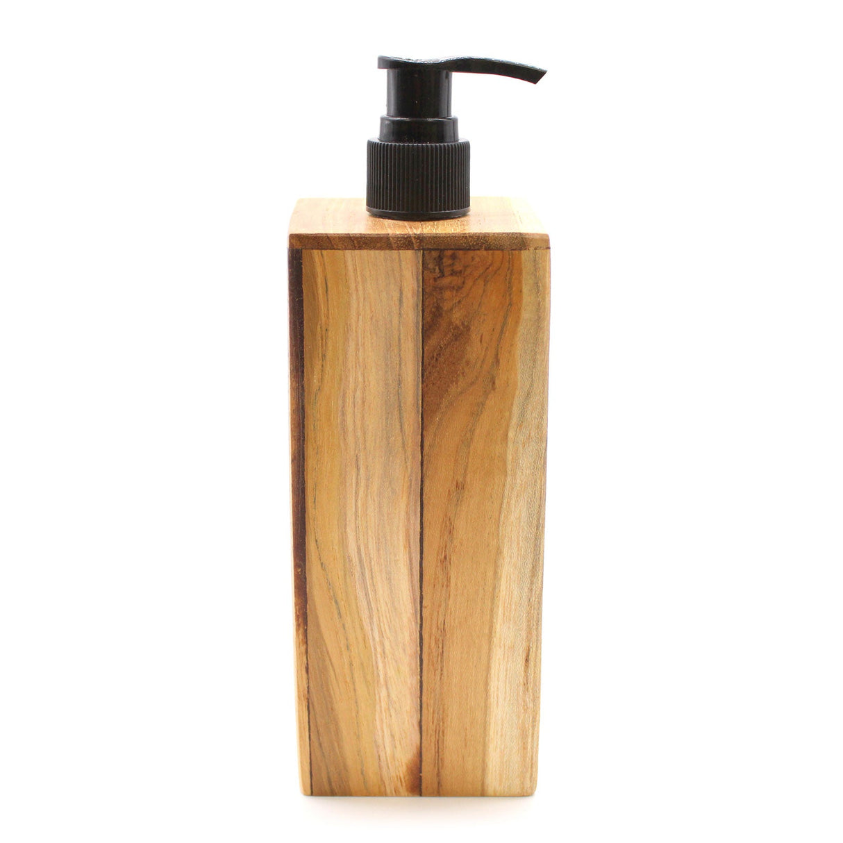 Natural Teakwood Soap Dispenser - Square - SHAMTAM.COM