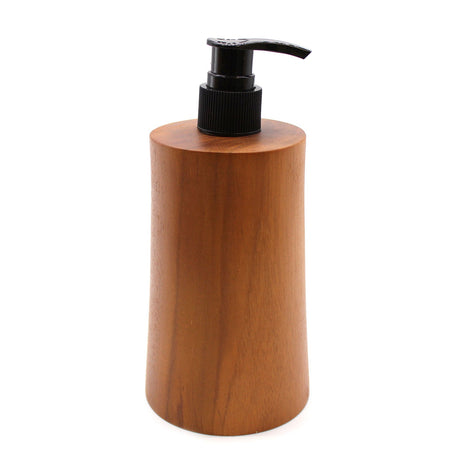 Natural Teakwood Soap Dispenser - Taper - SHAMTAM.COM